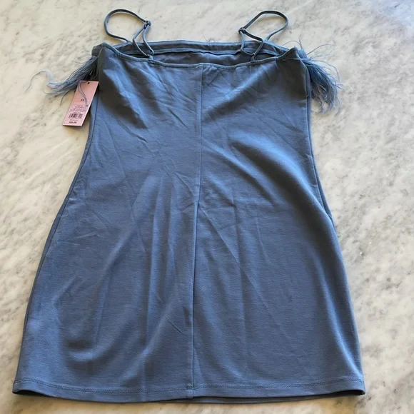 Target Wild Fable Fur Trim Mini Dress - Picture 4 of 5